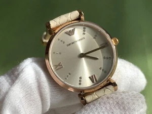 EMPORIO ARMANI AR-11059 WATER RESISTANT 3 ATM S/S QUARTZ WOMEN'S WATCH - Picture 1 of 18