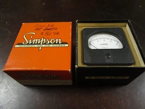 Vintage Simpson alternating current amperes gauge new in box - Picture 1 of 3