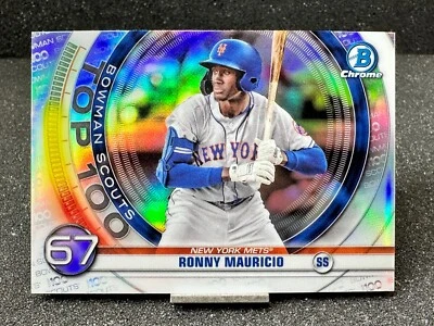 2020 Bowman Chrome Top 100  RONNY MAURICIO  #BTP-67  FREE SHIPPING - Image 1 of 2