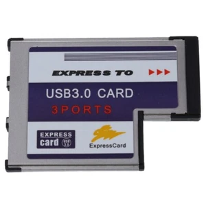 Scheda 3 porte USB 3.0 Express 54 mm PCMCIA Express Card per laptop NUOVA J5Z3Z3 - Foto 1 di 6