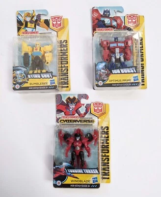 NEW Transformers Cyberverse Figures Ion Burst Optimus Prime Bumblebee Windblade - Image 1 of 2
