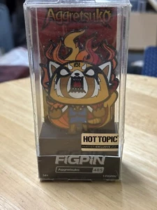 FigPin Aggretsuko with Flames #485 2020 Hot Topic Partner Exclusive (Sealed!) - Picture 1 of 7