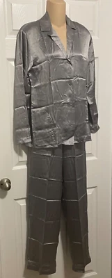 Pijama de seda plateado manga larga estilo clásico La Perla Studio S Foto 1 de 3