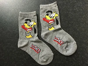 BNWT Boys Age 8 to 12 Years Cotton/Spandex Goofy Print Crew Style Socks - Picture 1 of 1