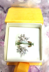 14kt White Gold Real Diamonds Mohel-Roseart Inc. Ring Enhancer/Guard Size 7 - Picture 1 of 17
