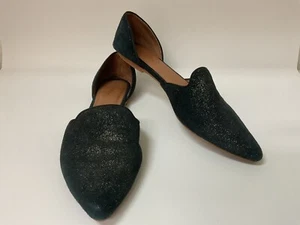 Joie D’Orsay Flat Black Gold Metallic Sz 9/39 - Picture 1 of 4