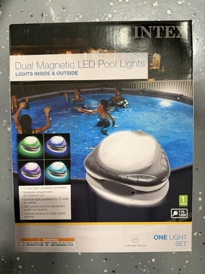 Intex 28697E Dual Magnetic LED Pool Wall Light 110120V - Image 1 of 4