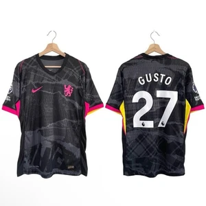 Nike Chelsea FC Player Jersey 27 Gusto No Room For Racism Black Pink Large NWT - Picture 1 of 16