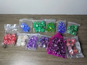 Lote de trabajo paquete de dados para juegos de rol Dungeons & Dragons - Imagen 1 de 15