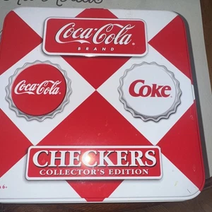 Coca Cola Coke Collectors Edition Checkers Game In Tin 2003 - Picture 1 of 2