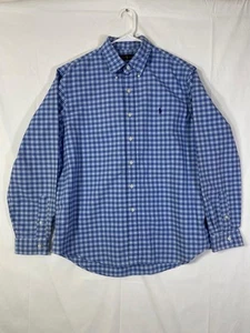 Camisa Ralph Lauren Performance elástica con botones azul y blanco a cuadros guinga XL - Imagen 1 de 7