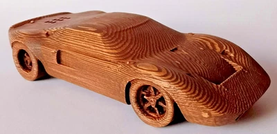 Wood Model Car 1:15 – GT40 Inspired 1960s Racing Coupe – Collector Gift Decor - Image 1 of 4
