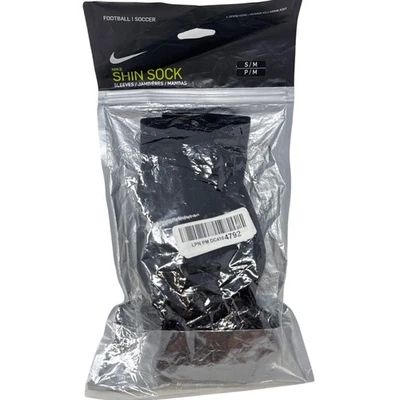 Nike Shin Sock Sleeves Youth Unisex S/M Black Football Soccer Protective Gear - Image 1 of 4