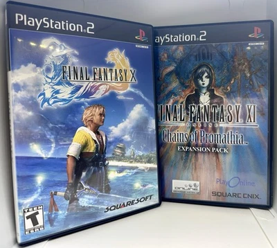 Final Fantasy X  XI Promathia Expansion Pack PlayStation 2 PS2 Games LOT Bundle - Image 1 of 4