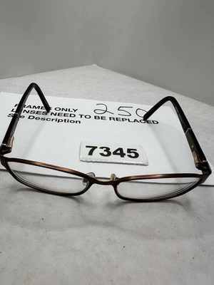 Karen Kane Wood Rose Eyeglasses Frame Women's Mocha Brown Full Rim 53-16-135 - Image 1 of 4