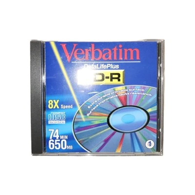 VERBATIM Blank CD-R 650 MB 8x velocidades Foto 1 de 3