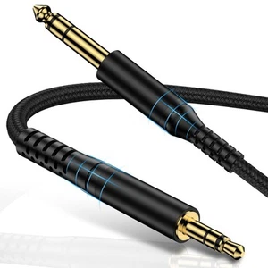 3.5mm to 1/4 Adapter, 3.5mm to 6.35mm Stereo Audio Cable for Guitar, iPod, PC... - Picture 1 of 7