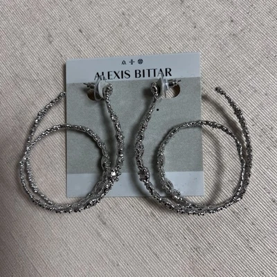 Pendientes de aro Alexis Bittar chapados en rutenio Punk Royale cristal nuevos con etiquetas Foto 1 de 4