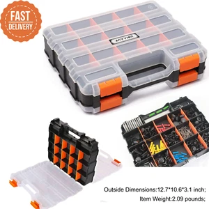 Small Parts Organizer | 34-Compartments | Hardware, Screws, Bolts, Nails, Beads| - Picture 1 of 7