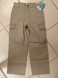 French Toast Boys Uniform Khaki Pants Size 4 Beige Adjustable Elastic Waistband - Picture 1 of 3