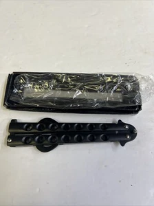 Black Butterfly Style Bottle Opener Pratice Balisong Stainless Steel 2 Pack - Picture 1 of 7