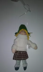 Target Wondershop Blonde Hair Girl Ornament 6" Boiled Felt - Picture 1 of 3