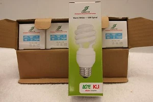 Longstar 13W Spiral Bulb Warm White Compact Fluorescent Lamp Box of 4 **NEW** - Picture 1 of 3