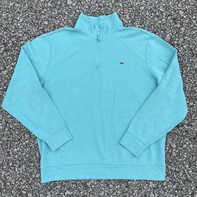 Vineyard Vines Shep Shirt Mens Extra Large Blue 1/4 Zip Pullover 1K2006 Preppy - Image 1 of 4