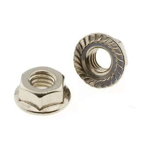Mutter mit Flansch | No. 8 - 1/2" Zoll | Edelstahl UNC/UNF Flanschmutter Bund - Bild 1 von 15