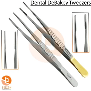 Surgical DeBakey Atraumatic Tissue Forceps Vascular Clamp Dissecting Serrated  - Picture 1 of 4