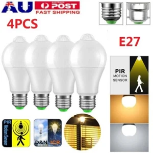 4PCS E27 12W PIR Sensor Motion LED Bulb Smart Light Globe Auto ON/OF Security - Picture 1 of 12