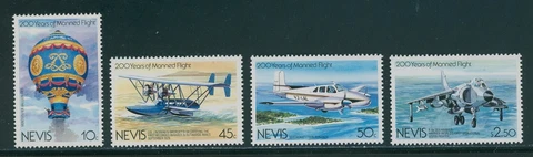 Nevis Scott #182-185 MNH Manned Flight Bicentennial $$ 396293 Cover