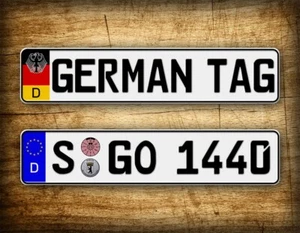 Custom Novelty German License Plate European Full Size Replica Any Text - Imagen 1 de 9