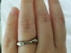 VINTAGE STERLING SILVER 925 AND CUBIC ZIRCONIA WAVE RING SIZE 5.5-6