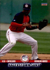2015 Hagerstown Suns Choice #1 Osvaldo Abreu Dominican Republic DR Baseball Card
