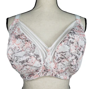 Freya 32N Viva Bra Full Coverage Unlined Underwire White Pink Snake Print AA5351 - Picture 1 of 4