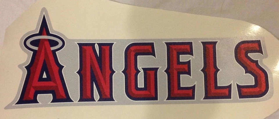 LOS ANGELES ANGELS 11" x 4" Logo Sign nameplate Official MLB Decal wall graphics - Image 1 of 1