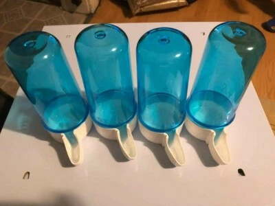 STA Blue Automatic Bird Water Feeders Canary, Finch  Lot of 4 Dispensers 7 oz.  - Image 1 of 4