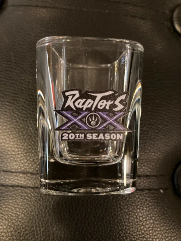 Toronto Raptors Shot Glass - 20th Season Cover