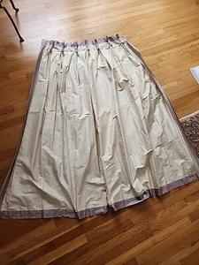 Pair Dupioni Silk Custom Curtains Panels, w Buttons 35 X 57 Ea - Picture 1 of 8