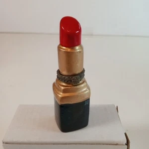Scatola portagioie ceramica rossa rossetto nuova con scatola nos nuova vecchio magazzino - Foto 1 di 9