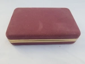 Vintage Velvet Rose Color Jewelry Box Travel Case - Picture 1 of 7