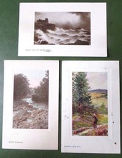 Vintage Postcards x 3 PPC, Rural Pastoral, Embossed Vignettes, Tuck