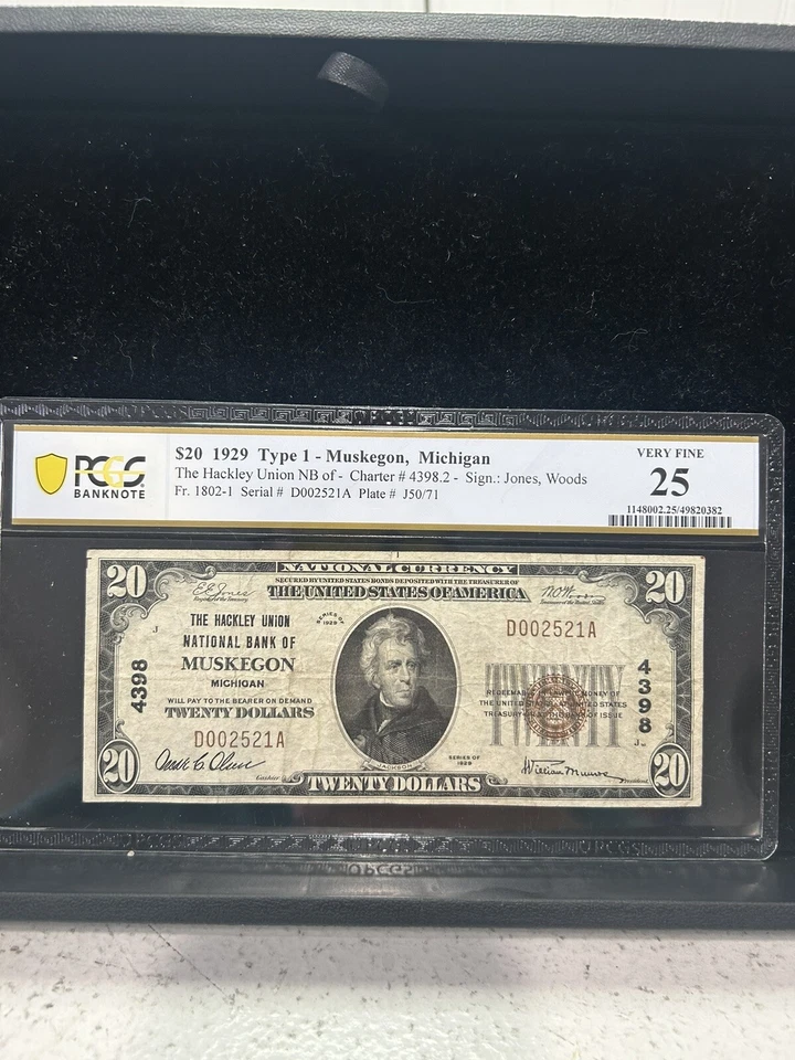 SASA 1929 Muskegon Michigan Type 1 $20 Pcgs Vf25 - Image 1 of 2