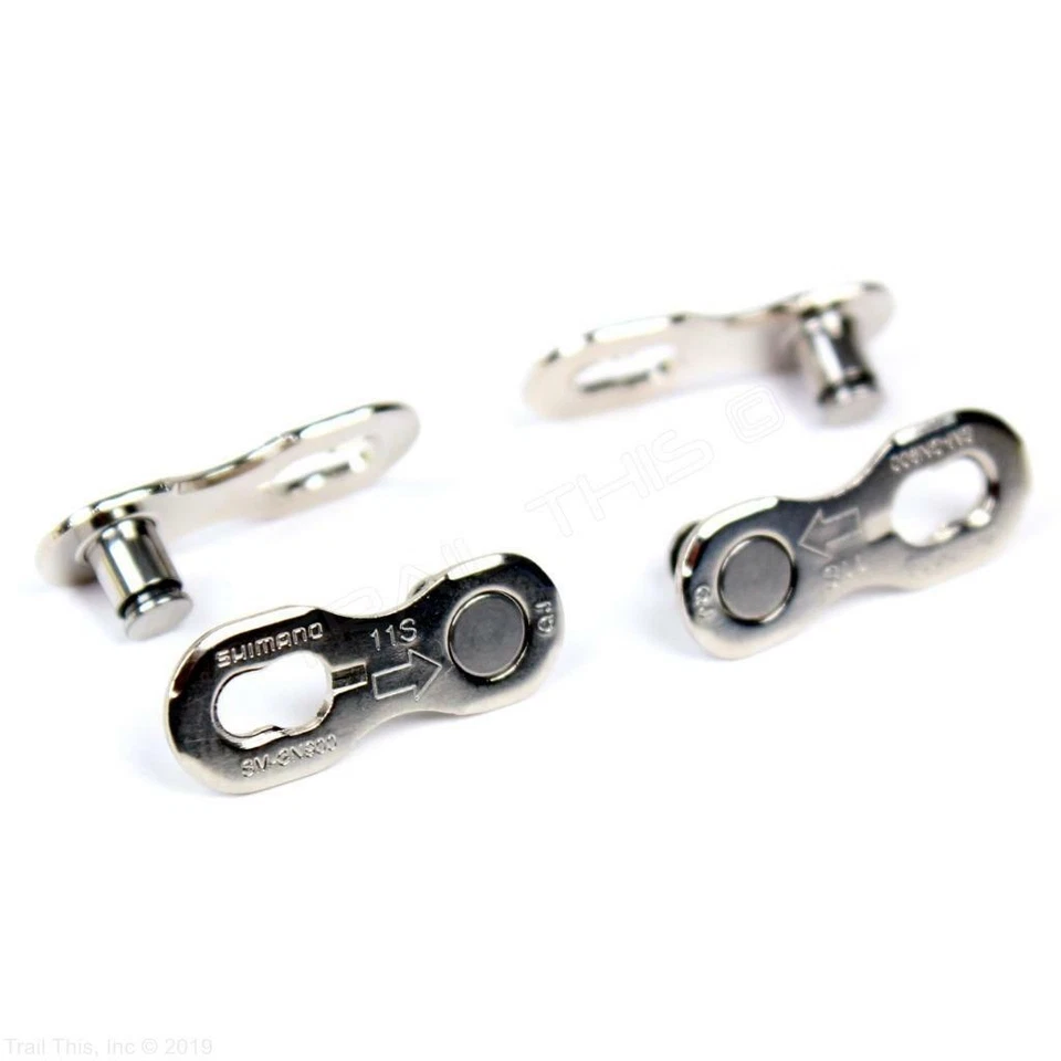 Two (2) Pair Shimano 11-Speed SM-CN900 Bike Chain Quick Links fits HG601/701/901 - Image 1 of 3