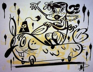 MARC PERRY Firmado Original Entintado a Mano Marcador Personaje Diseño Artístico Boceto #PY - Imagen 1 de 2