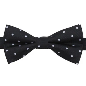 Corbata negra para hombre con moño informal formal ajustable preatada por DQT - Imagen 1 de 3