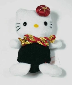 HELLO KITTY SANRIO SONRISAS MINI BOLSA DE FRIJOLES JAPONESA PELUCHE PELUCHE JUGUETE 2000 - Imagen 1 de 1