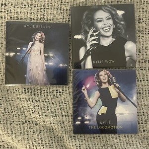 Kylie Minogue Lot Of 3 Abbey Road Card-Sleeves, WOW, Breathe, Locomotion