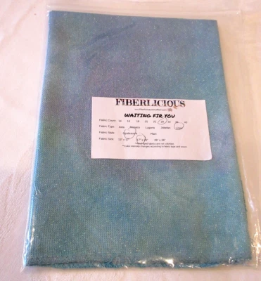 HTF 28 Ct Fiberlicious WAITING FIR YOU Opalescent Linen 17 x 26" - Image 1 of 2